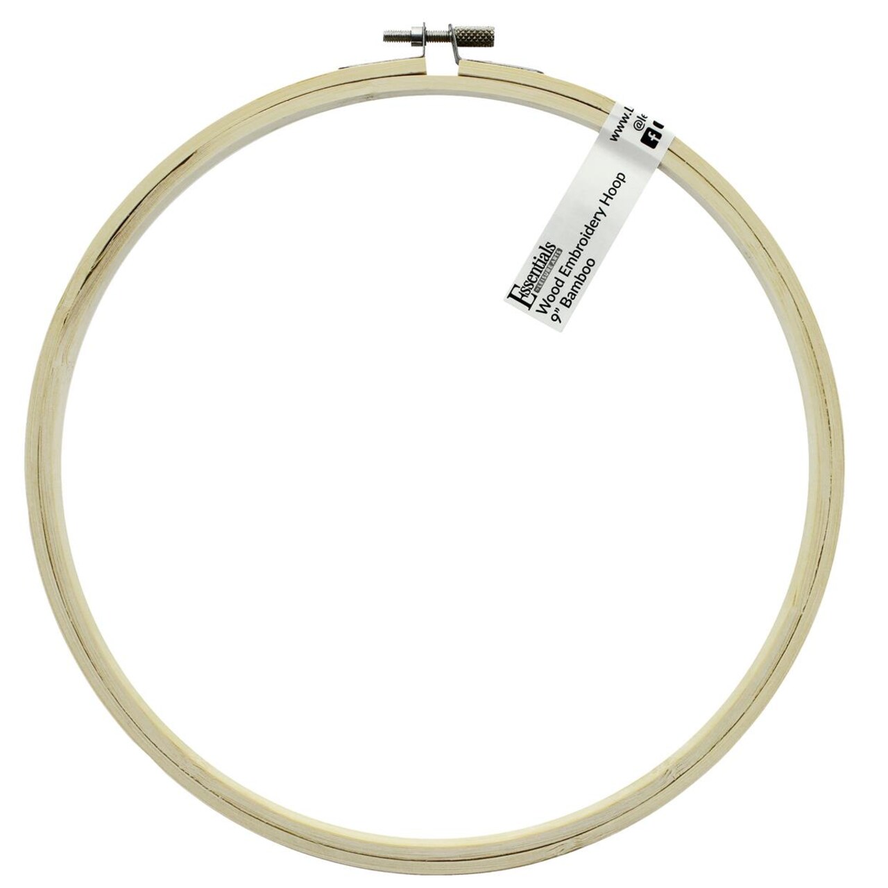 Essentials by Leisure Arts Wood Embroidery Hoop 9" Bamboo - wooden hoops for crafts - embroidery hoop holder - cross stitch hoop - cross stitch hoops and frames